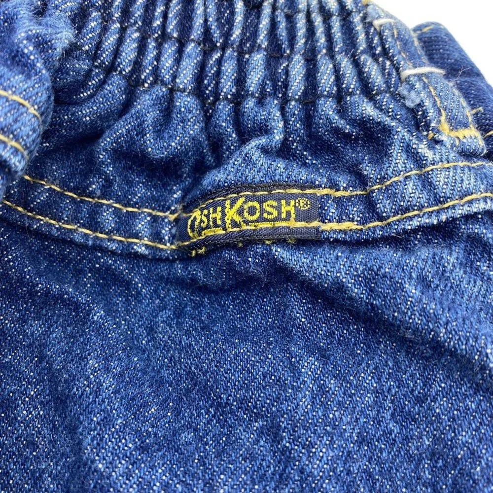 Vintage OshKosh B'Gosh girls denim jeans size 2T‎ cotton low yolk front